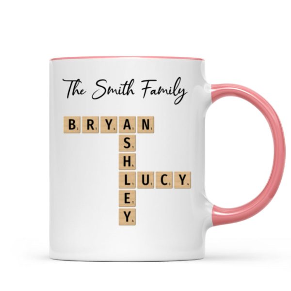 Custom Text Create Your Own Crossword Puzzle Gift For Family Friends Personalized Mug