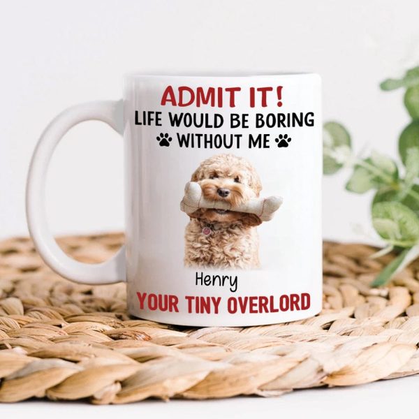 Custom Upload Pet Photo Life Would Be Boring Without Me Dog Mug Personalized Gift HA75 891153