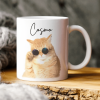 Custom Watercolor Dog Cat Pet Photo White Mug HA75 891802