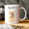 Custom Watercolor Dog Cat Pet Photo White Mug HA75 891802