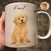 Custom Watercolor Pet Portrait Mug Perfect for Dog Lovers