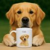 Custom Watercolor Pet Portrait Mug Perfect for Dog Lovers