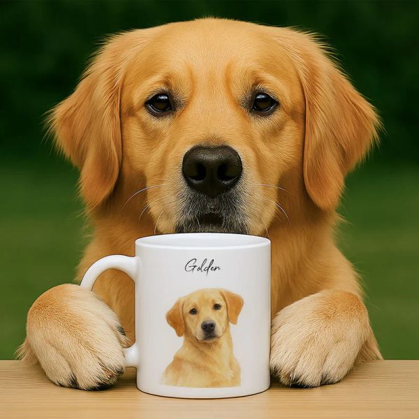 Custom Watercolor Pet Portrait Mug Perfect for Dog Lovers
