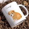 Custom Watercolor Pet Portrait Mug Perfect for Dog Lovers