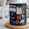 Customizable Bowling Enthusiasts Essential Gear - Personalized Custom Coffee Mug - SPORT069_MG