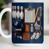 Customizable Bowling Enthusiasts Essential Gear - Personalized Custom Coffee Mug - SPORT069_MG