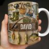 Customizable Design For Fishing Enthusiasts With Fishing Gear - Personalized Custom Coffee Mug - FISH018_MG