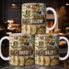 Customizable Design For Fishing Enthusiasts With Fishing Gear - Personalized Custom Coffee Mug - FISH018_MG