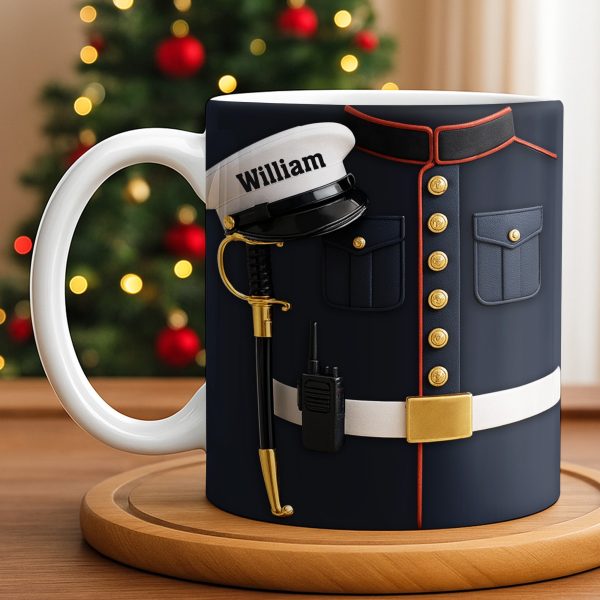 Customizable Design For Our Bravest Featuring Police Uniform - Personalized Custom Coffee Mug - JBS064_MG