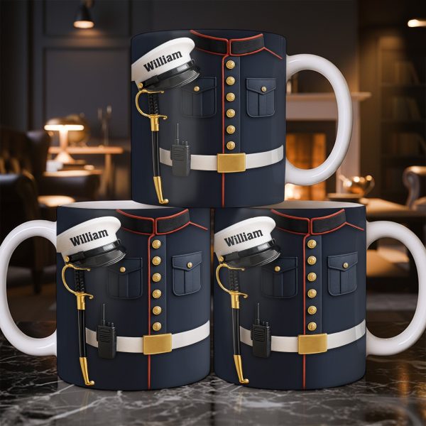 Customizable Design For Our Bravest Featuring Police Uniform - Personalized Custom Coffee Mug - JBS064_MG