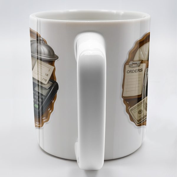 Customizable Diner Server Mug With Essential Tools - Personalized Custom Coffee Mug - FAM381_MG