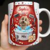 Customizable Dog Grooming Coffee Mug With Dog And Supplies - Personalized Custom Coffee Mug - JBS055_MG