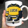 Customizable Hockey Jersey and Ice Skates Design - Personalized Custom Coffee Mug - SPORT008_MG