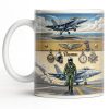 Customizable Military Pilot And Jets Theme - Personalized Custom Coffee Mug - JBS104_MG