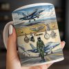 Customizable Military Pilot And Jets Theme - Personalized Custom Coffee Mug - JBS104_MG