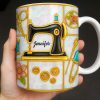 Customizable Name and Design Sewing Enthusiast Mug - Personalized Custom Coffee Mug - HOB025_MG