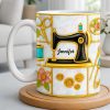 Customizable Name and Design Sewing Enthusiast Mug - Personalized Custom Coffee Mug - HOB025_MG