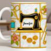 Customizable Name and Design Sewing Enthusiast Mug - Personalized Custom Coffee Mug - HOB025_MG