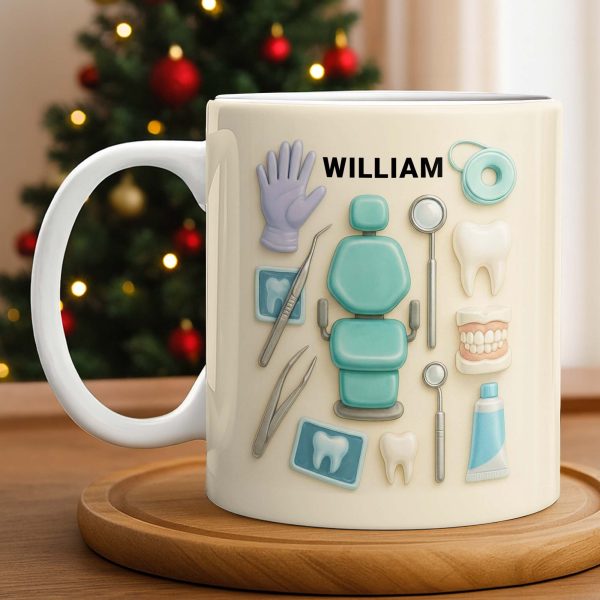 Customizable Name Dental Essentials Mug - Personalized Custom Coffee Mug - DOC072_MG