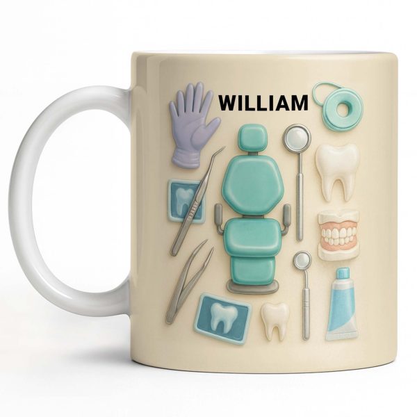 Customizable Name Dental Essentials Mug - Personalized Custom Coffee Mug - DOC072_MG