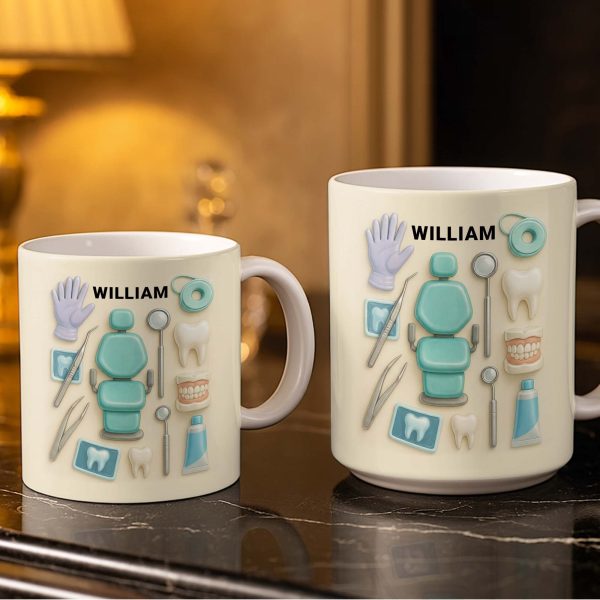 Customizable Name Dental Essentials Mug - Personalized Custom Coffee Mug - DOC072_MG