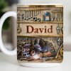 Customizable Name, Tools And Gears - Personalized Custom Coffee Mug - JBS107_MG