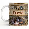 Customizable Name, Tools And Gears - Personalized Custom Coffee Mug - JBS107_MG