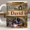 Customizable Name, Tools And Gears - Personalized Custom Coffee Mug - JBS107_MG