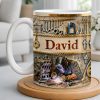 Customizable Name, Tools And Gears - Personalized Custom Coffee Mug - JBS107_MG