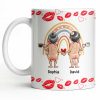 Customizable Names With Cheerful Emojis And Love Symbols - Personalized Custom Coffee Mug - CPL1280_MG