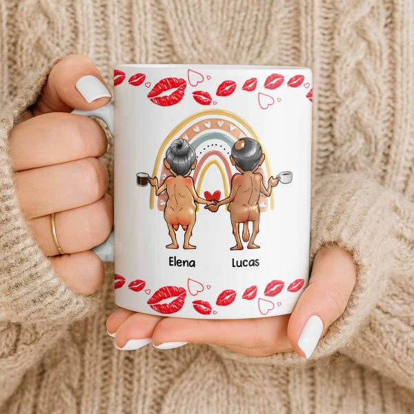 Customizable Names With Cheerful Emojis And Love Symbols - Personalized Custom Coffee Mug - CPL1280_MG