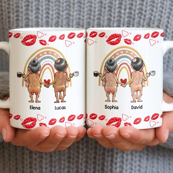Customizable Names With Cheerful Emojis And Love Symbols - Personalized Custom Coffee Mug - CPL1280_MG