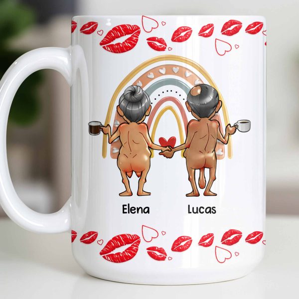 Customizable Names With Cheerful Emojis And Love Symbols - Personalized Custom Coffee Mug - CPL1280_MG