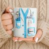 Customize With Name and Title, Dental Tools Design - Personalized Custom Coffee Mug - DOC080_MG