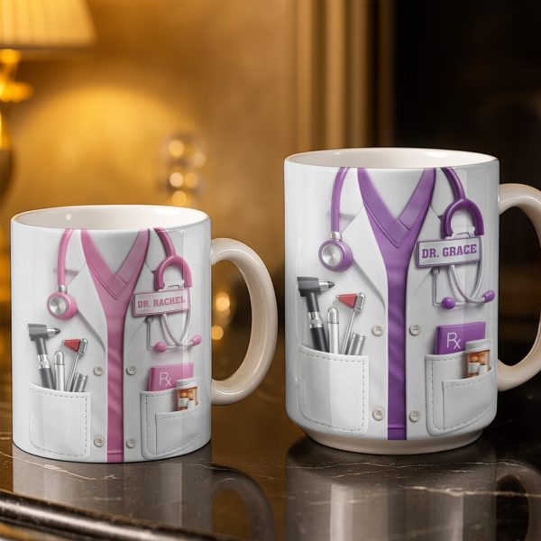 Customize With Your Favorite Doctor's Name And Tools - Personalized Custom Coffee Mug - DOC078_MG