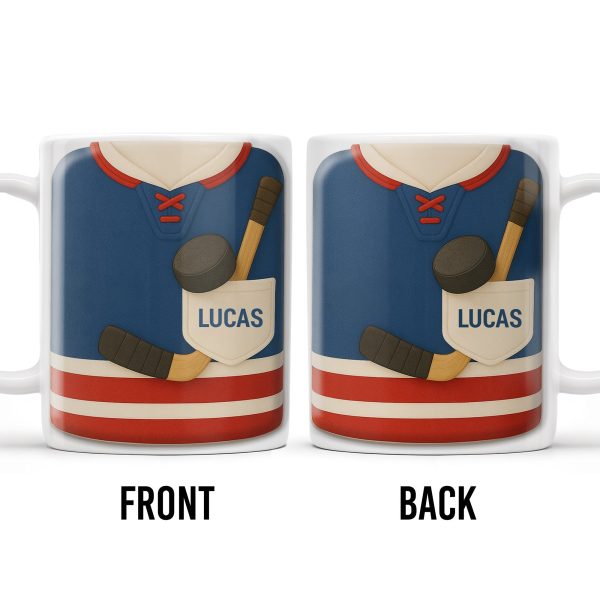 Customize Your Hockey Jersey Mug With Your Name, Hockey Gear - Personalized Custom Coffee Mug - FAM326_MG