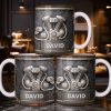 Customize Your Name, V8 Engine Design - Personalized Custom Coffee Mug - HOB021_MG