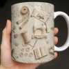Customized Crafting Tools Design - Personalized Custom Coffee Mug - HOB023_MG