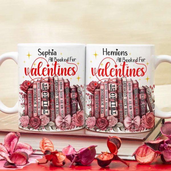 Customized Gifts For Book Lovers White Mug Valentine 02XQLU111224