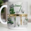 Customized Name, Golf Bag, Clubs, Balls, And Cart - Personalized Custom Coffee Mug - GOLF015_MG