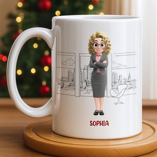 Customized Name With Professional Theme and City Skyline - Personalized Custom Coffee Mug - COL128_MG