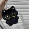 Cute 10cm Black Cat Plush Toy - Cuddly Pendant for Kids' Gifts