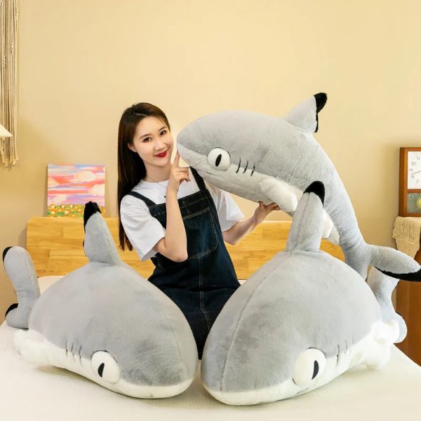 Cute 130cm Soft Shark Plush Toy - Perfect Nap Buddy & Gift for Kids!