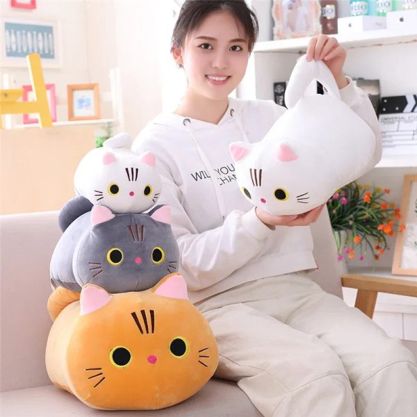 Cute 20cm Soft Cat Plush Pillow - Adorable Kawaii Cushion Toy