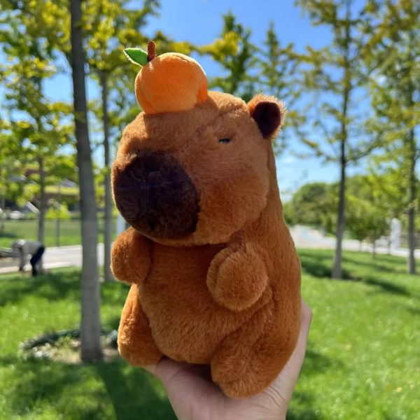 Cute 21cm Capybara Plush Toy - Fluffy Beach Style Stuffed Animal Gift