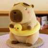 Cute 21cm Capybara Plush Toy - Fluffy Beach Style Stuffed Animal Gift