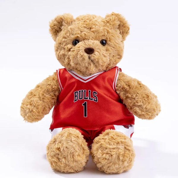 Cute 25cm Bear Plush Toy in Basketball Tee - Perfect Gift for Kids!
