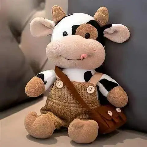 Cute 26CM Cartoon Milk Cow Plush Doll - Soft Stuffed Animal Pillow Toy