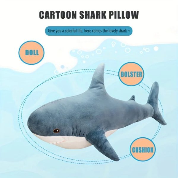 Cute 58CM Soft Shark Plush Toy - Adorable Gift for Kids & Collectors!