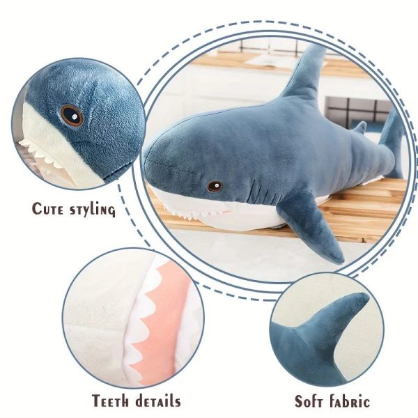 Cute 58CM Soft Shark Plush Toy - Adorable Gift for Kids & Collectors!